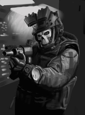 Black and White Renderig with Simple Background